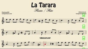 La Tarara Sheet Music for Flute and Recorder