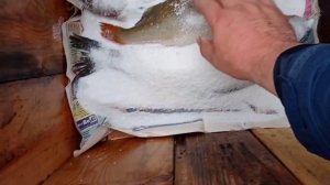 хорошие окуни и 2 крупных леща. сухой посол рыбы.