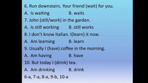 Настоящее простое и настоящее длительное времена. Present Simple - Present Continuous.