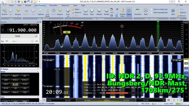 30.06.2023 17:08UTC, [Es], NDR 2, Германия, 91.9МГц, 1708км