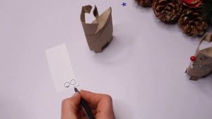 DIY?Новогодние поделки из втулок от туалетной бумаги/?Олень / Простые поделки своими руками