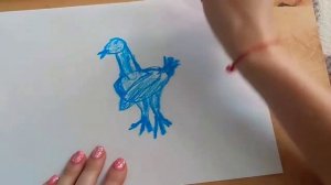 Как нарисовать птицу гусь ? раскраска для ребёнка птичка. Draw a bird.