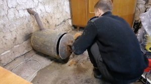 Буржуйку из старого бойлера