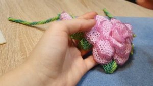 Beaded necklace with roses/Bead necklace/DIY necklace/Колье из бисера с розами/Колье/ЧАСТЬ 7