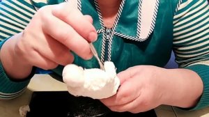 Ватная Игрушка,, Рождество ,как сделать шубу,шляпку.4ч. We make toys out of cotton woll.