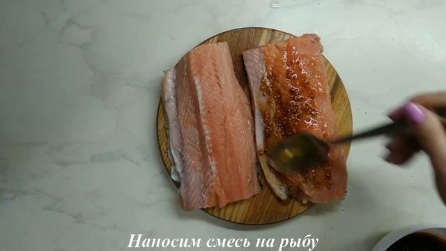 Семга с брокколи в духовке