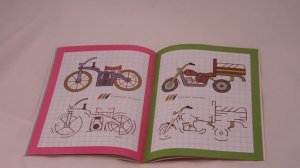 Книга "Мотоциклы. Рисуем по клеточкам" (для детей, 8 стр.), код 92417