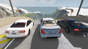 BMW Mercedes Audi VS Большой Трамплин | BeamNG Drive