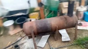 Отопление в зимней теплице. Буржуйка из газового балона.