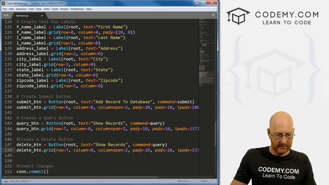 Delete A Record From Our Database - Python Tkinter GUI Tutorial 21 смотреть онлайн