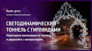 Светодинамический тоннель с гирляндами и дюралайтом под управлением контроллера в Чехове / Айлюм Про