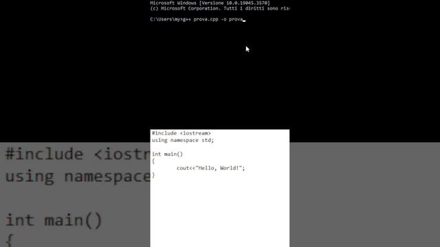 #cplusplus #programming #informatica #helloworld #windows