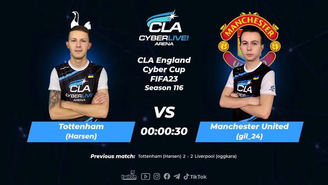 2022.12.12 ► UA Division CLA England Cyber Cup FIFA 23 #2 смотреть онлайн