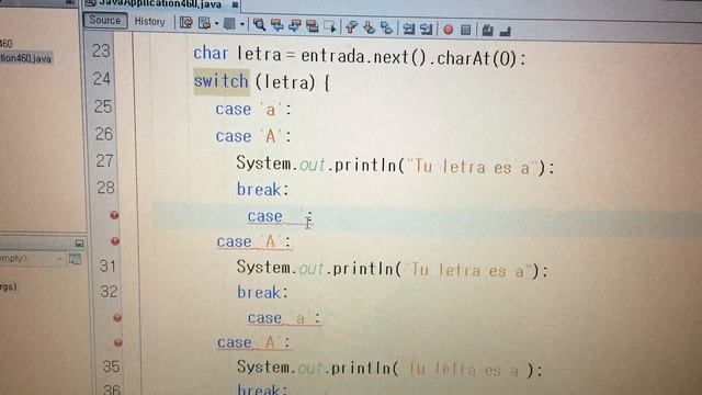 Java netbeans condicional switch con char y con scanner#36 смотреть онлайн