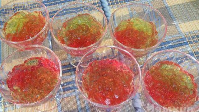 Десерт-желе с апельсином