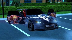 КРАСИВЫЙ НОЧНОЙ ДРИФТ НА ХОНДА С 2000 В BLACK RUSSIA **HONDA S2000 блек раша **