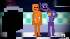 фиолетовый парень танцует и прощай fnaf
