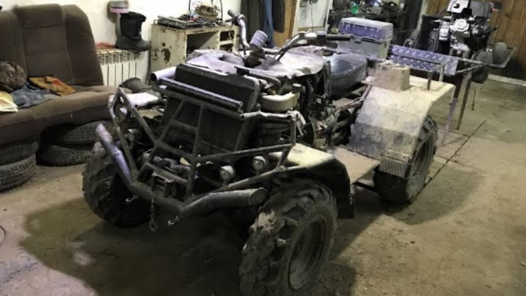 Обзор самодельного *квадроцикла* с двигателем ваз 2109.