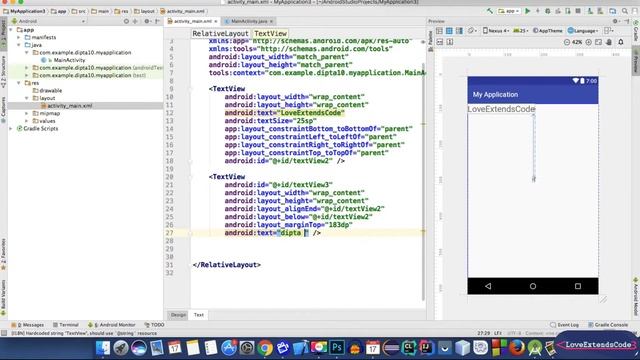 Android Development 2 : Text View, getting started with xml file (Bangla | বাংলা) смотреть онлайн