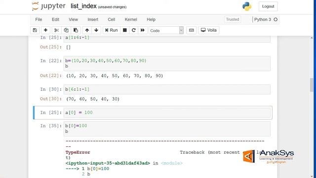 Python - Accessing List values, Splicing List Collection by Indexes | Learn Python in Tamil