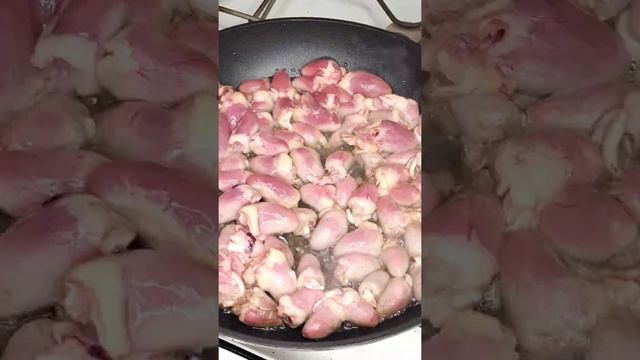 Куриные сердечки на сковородке, рецепт приготовления