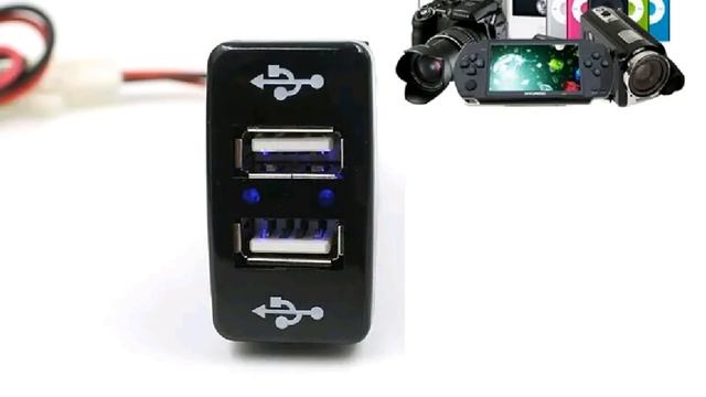 Toyota Dual USB Ports Dashboard Mount Charger for ALL  models смотреть онлайн