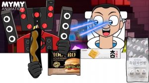 SKIBIDI TOILET vs Titan Speakerman - Convenience Store WHITE vs BLACK |Animation | ASMR