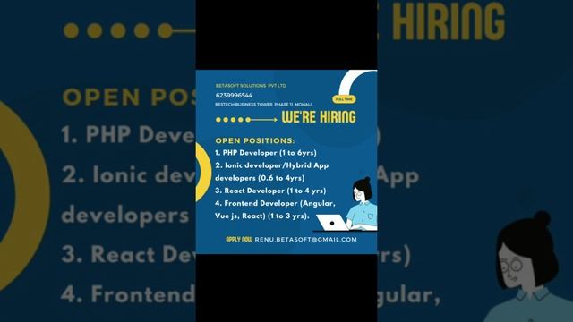 PHP Developer | Ionic Developer | React Developer | Front end developer | Beata soft jobs vacancy |