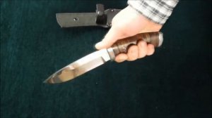 Нож Кубанец (сталь 95Х18), кожа. А.Титов