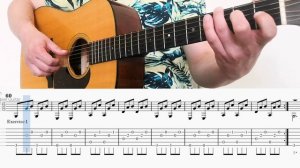 Уроки гитары - Урок 3, упражнение 1 (Fingerstyle для начинающих) ┃Strings and Things