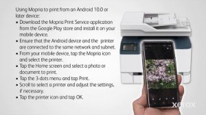 Xerox® C235/B225/B235 MFPs Xerox® C230/B310/B230 Printers: Mobile Print (Apple/Android)