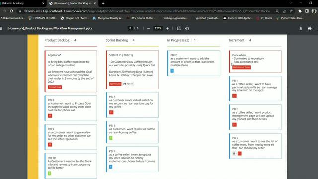 Homework Kanban Board - Scrum Master
