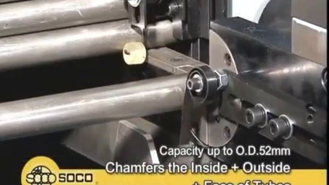 Автоматический двусторонний станок для обработки торцов труб DEF FA52+BTM, SOCO Machinery.mp4