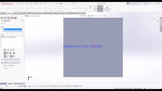 Solidworks 3D Modelling How To-  Engrave Text In A Part