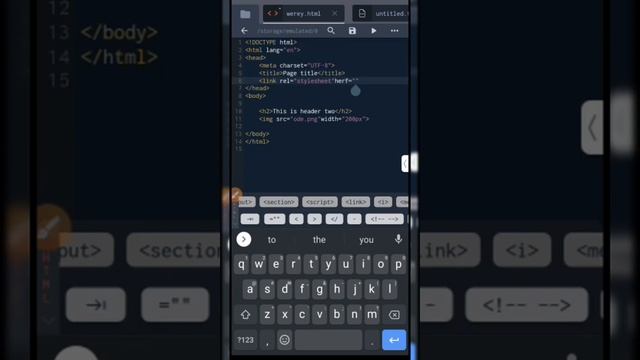Html tutorial || How to use trebedit App on Android to code website.