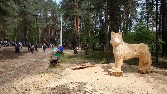 Парк Сказка Гусь-Хрустальный.Деревянные фигуры.#парксказка #гусьхрустальный