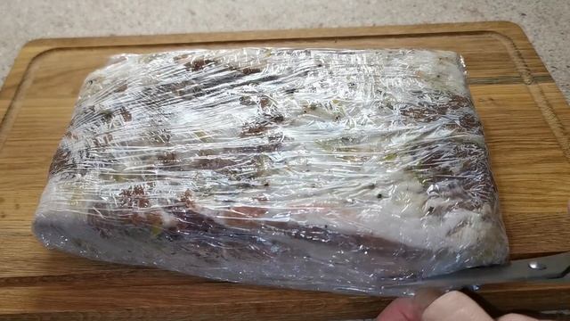 Сало с чесноком в духовке смотреть онлайн