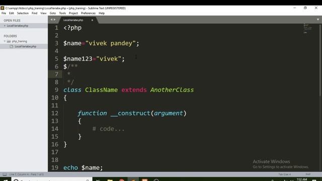 Local Variable in PHP (Hindi)-4