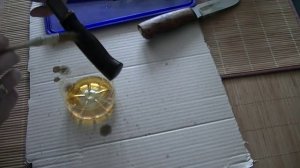 пропитка рукоятий ножей льняным маслом!
