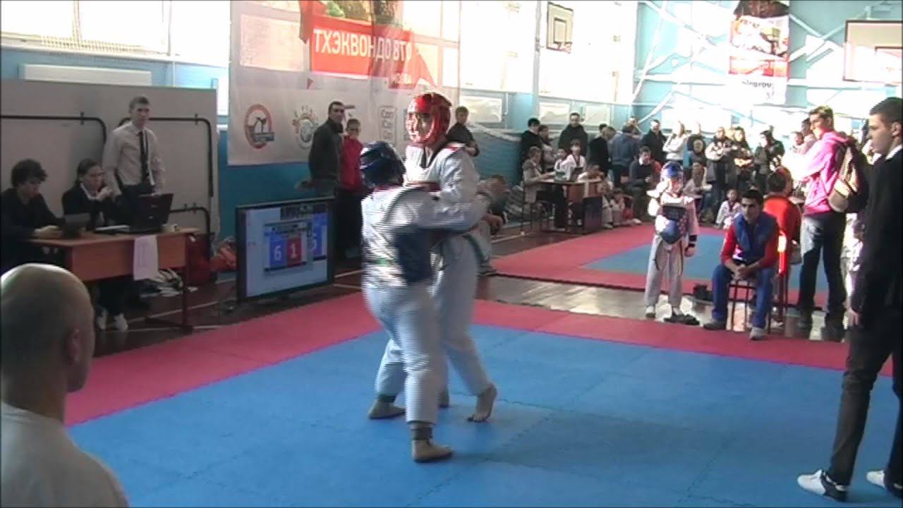 Taekwondo WTF. Первенство МЦ Галерис 26.01.2014 Куликов-Гончаренко