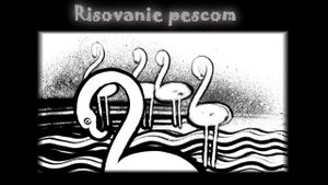 рисование песком 9\ для детей\ фламинго