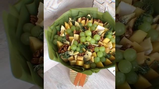 Съедобный сырный букет - Доставка вкусных букетов - Колбасный и сырный букет