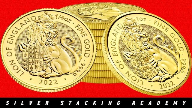 Серебряная и золотая монета Лев Англии 2022 серия Чудовища Тюдоров 2022 Lion of England Tudor Beast смотреть онлайн