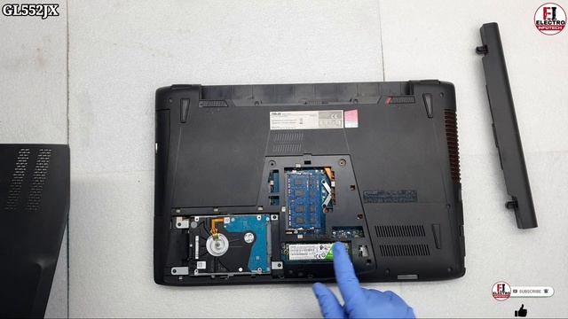 How to Upgrade SSD Asus ROG GL552JX / Disassembly And Assembly смотреть онлайн