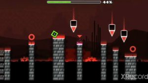 Георгий проходит первый уровень с первой попытки в geometry dash