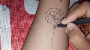 easy rose flower tattoo design on hand/tattoo designs for girls and boys/latest Rose Tattoo design