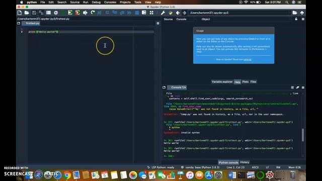 Python Intro Spyder