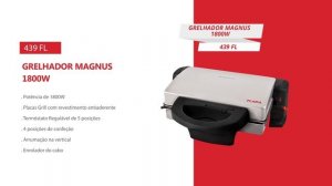 Ficha técnica PT - Grelhador Magnus 1800W - 439FL