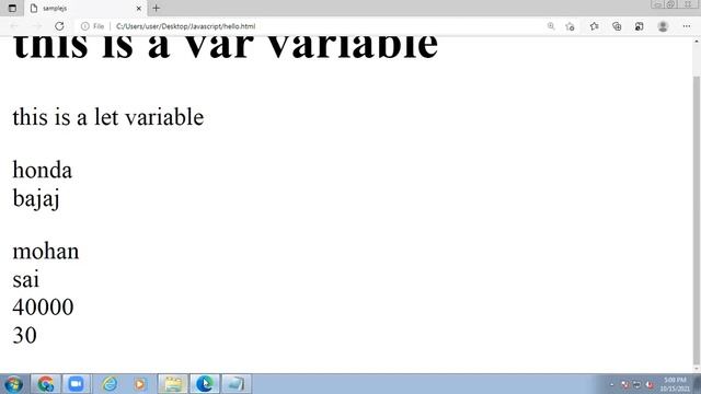 JAVASCRIPT VARIABLES # OBJECTS # ARRAYS # STRINGS смотреть онлайн