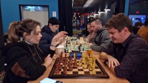 My game vs WGM Dina Belenkaya @ Bushwick Chess / Моя партия с Диной Беленькой в Бушвике.